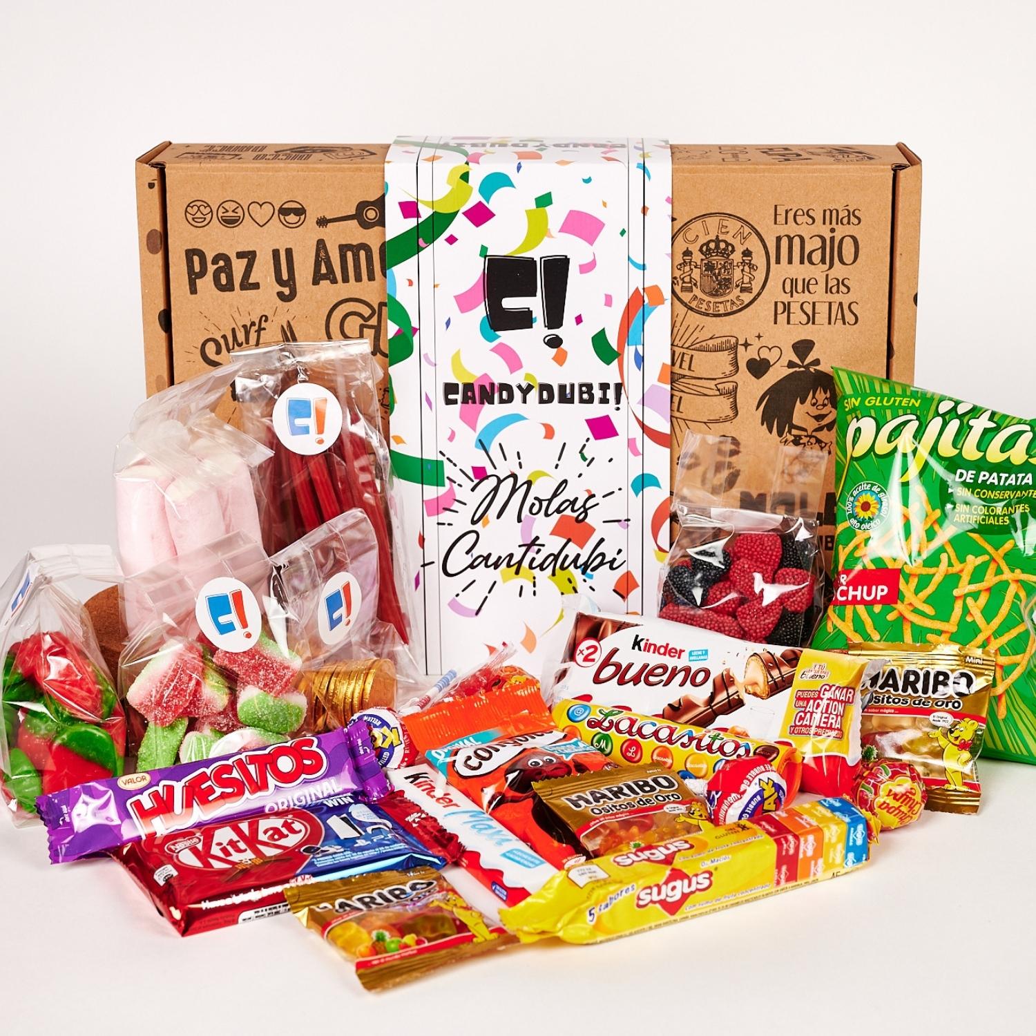 Caja caramelos chucherias dulces para regalo, caja cucherias con mensaje  original